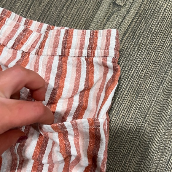 Old Navy High Rise Shorts Linen Blend Elastic Waist Striped Multicolor  Size L - Picture 2 of 6